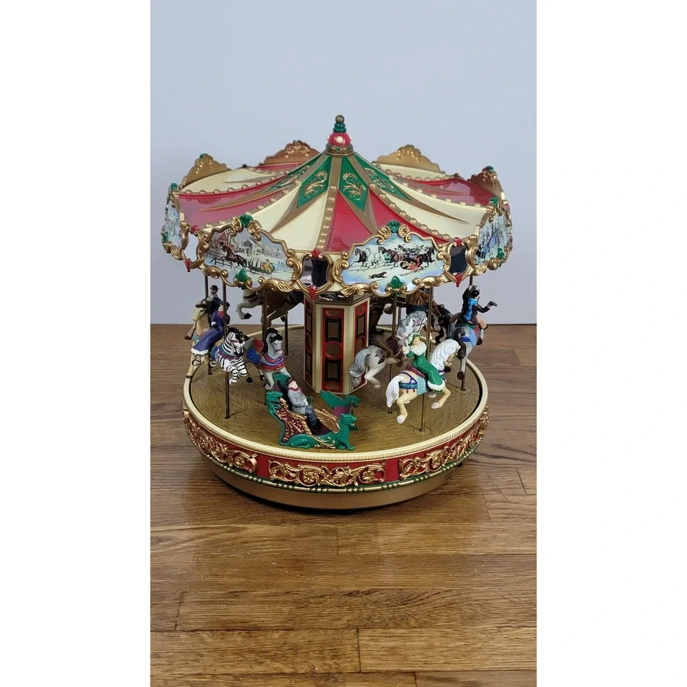 Mr Christmas Holiday Around The Carousel‎ 1997 Vintage Musical w/Original Box